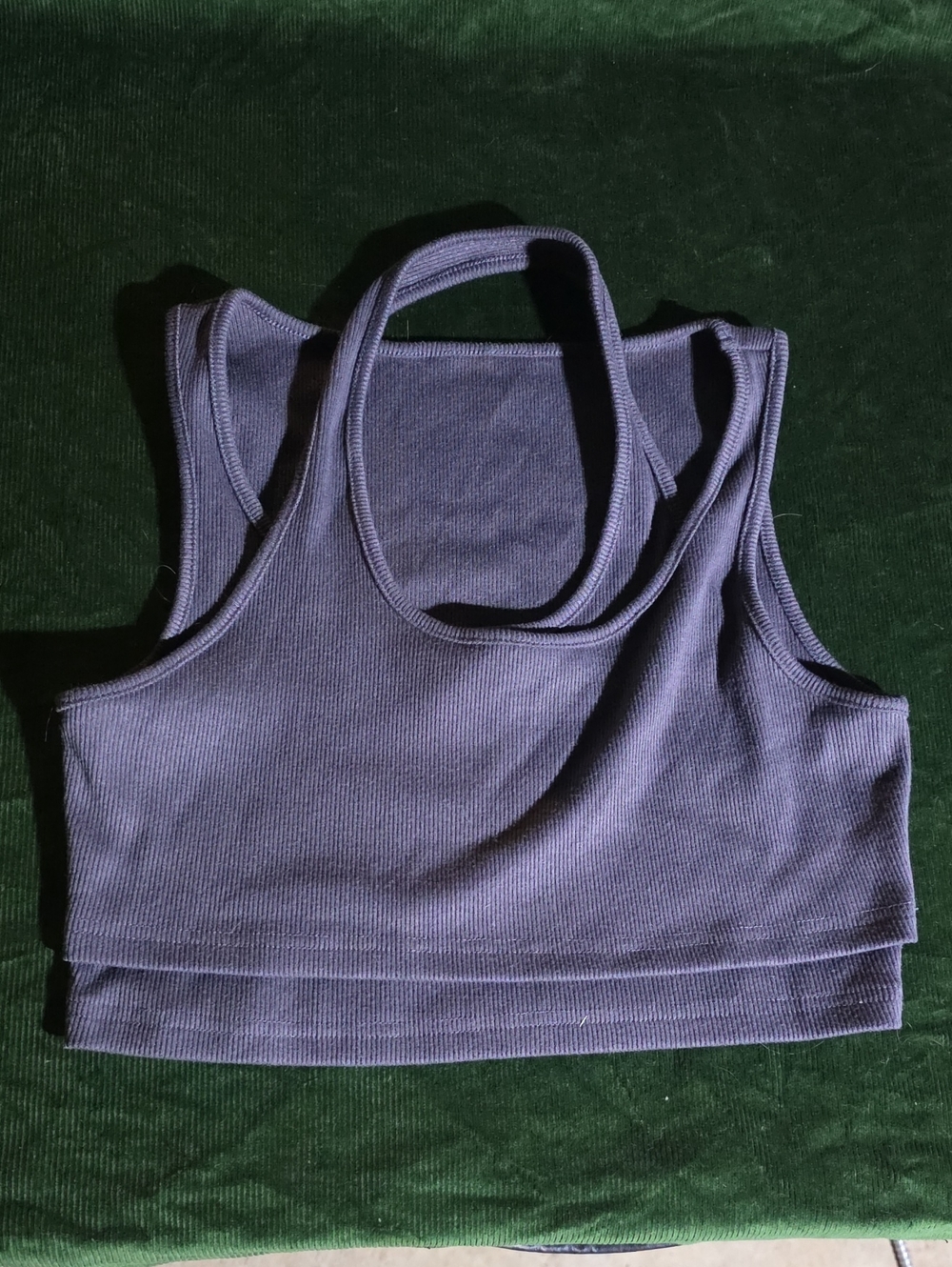 Cider Ribbed Racerback Crop Tank - Purple